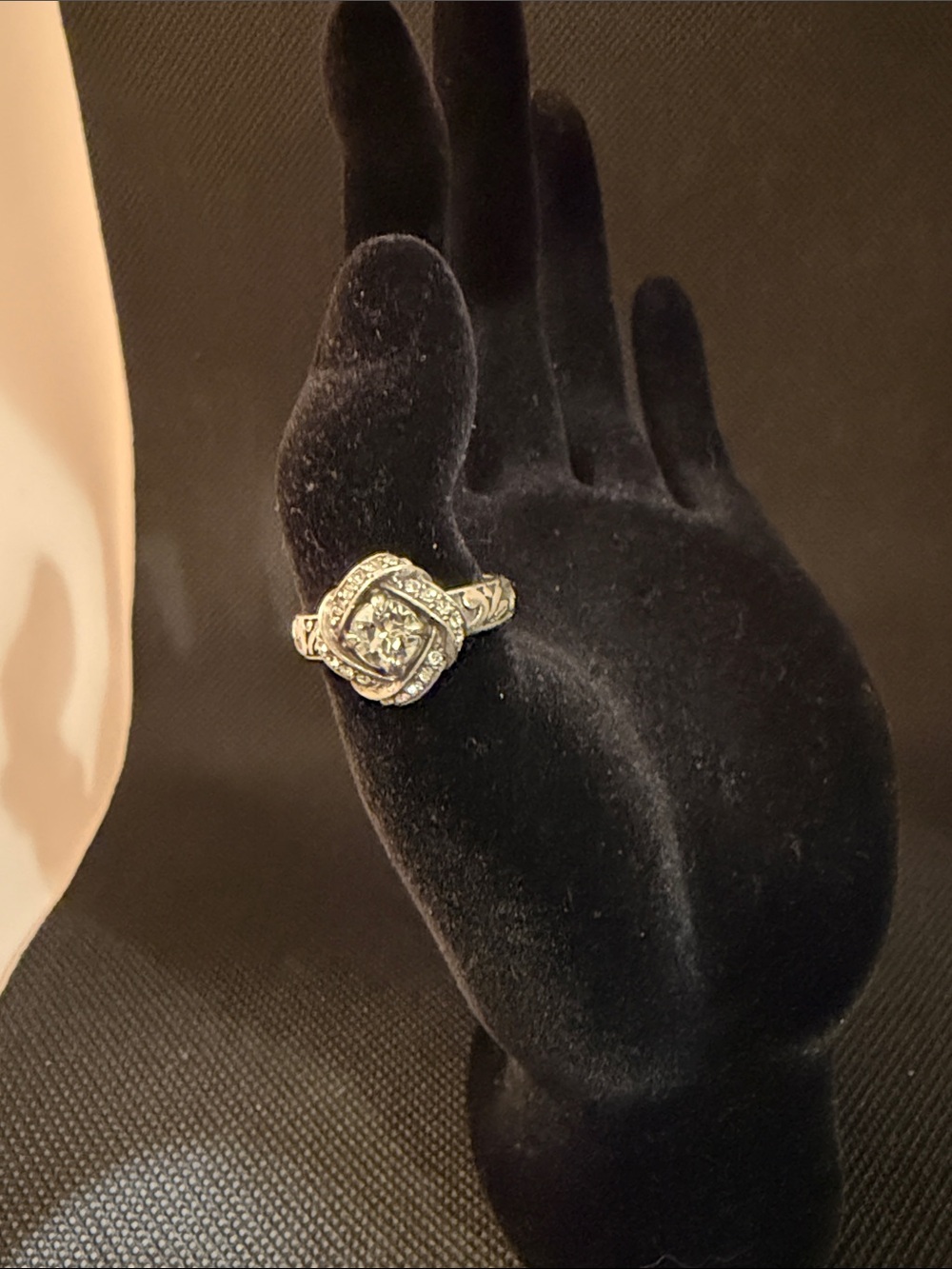 Brighton Silver-Tone Crystal Halo Ring
